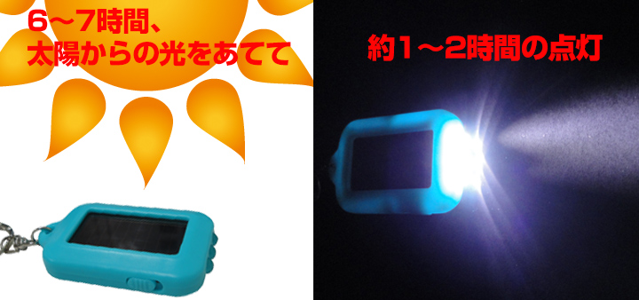 ソーラーLEDキーホルダー